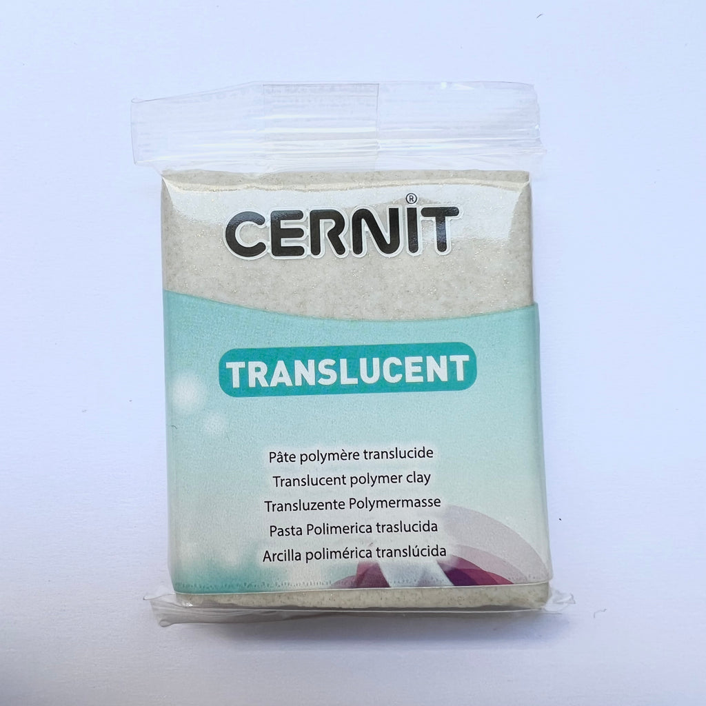 Cernit Translucent Glitter white