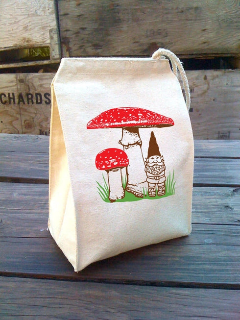 Mushrooms Gnome Lunch Bag