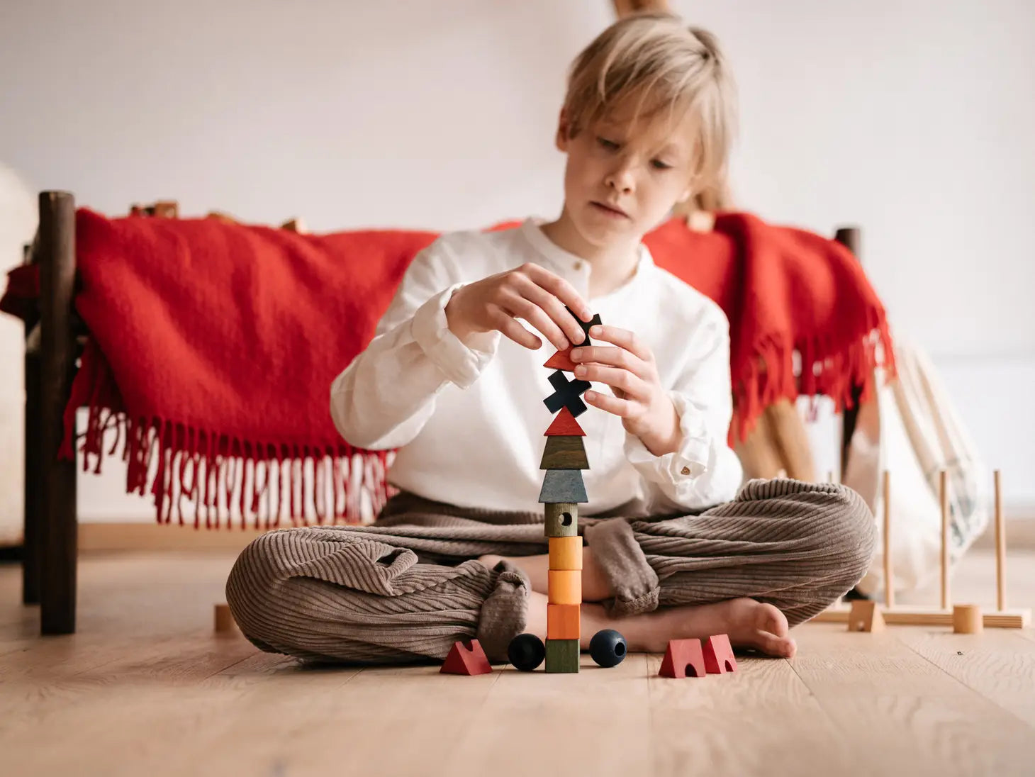 Stacking Montessori Toy || Rainbow Shapes