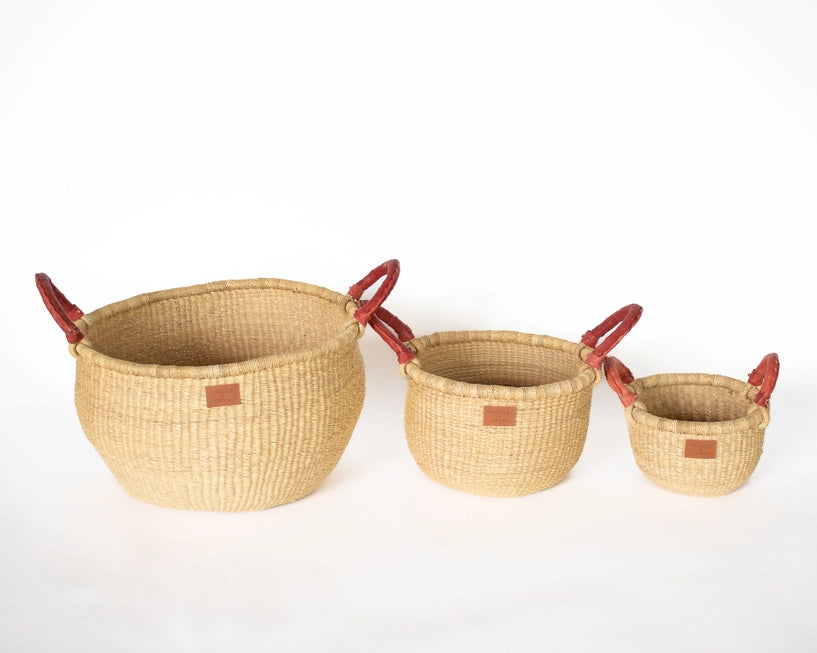 Kandiga Round Baskets with Handles || Small