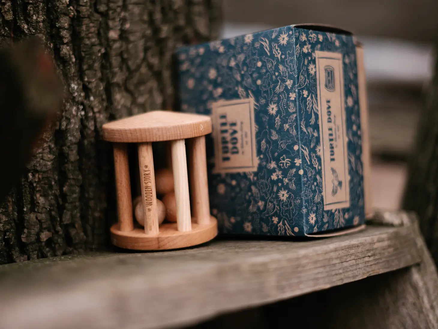 Wooden Rattle || Turtle Dove