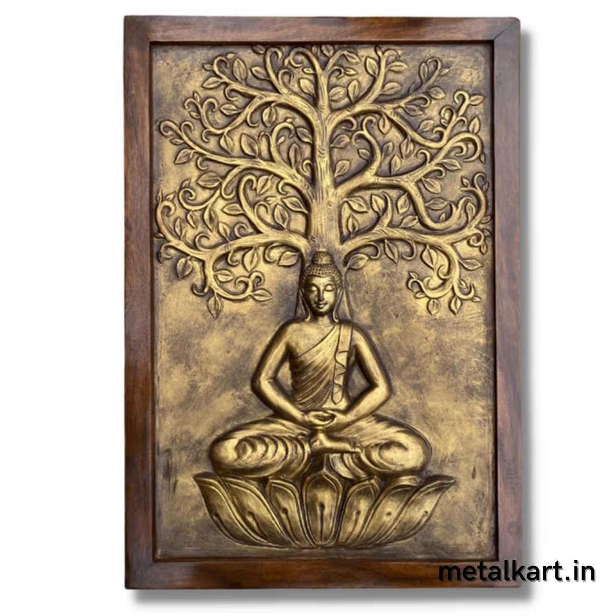 Enlightenment Buddha 3D Wall Art (36 x 24 Inches) - Punam Metalcrafts