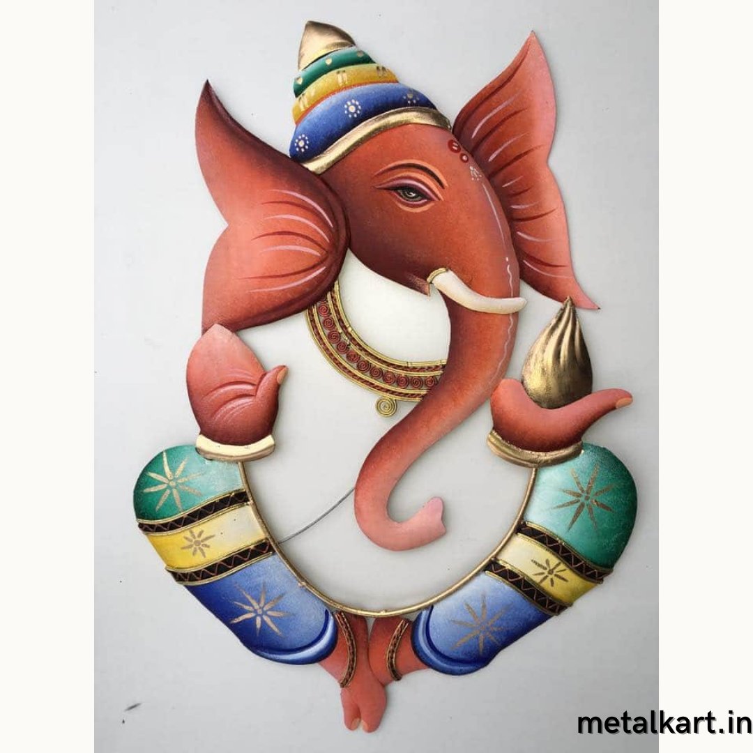 Metallic Jire top Ganesha Wall sculpture (24 x 22 Inches) - Punam ...