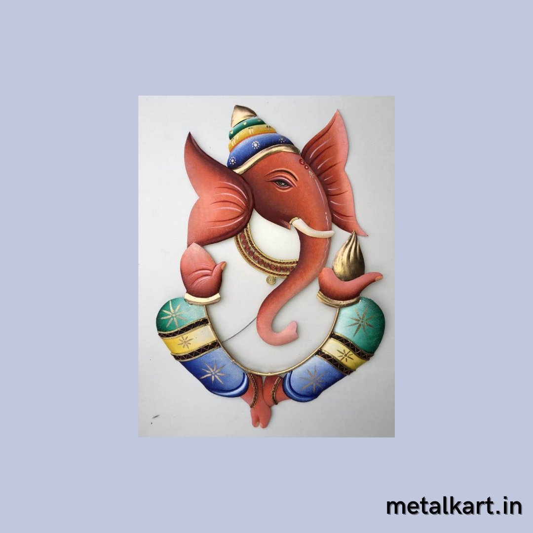 Metallic Jire top Ganesha Wall sculpture (24 x 22 Inches) - Punam ...