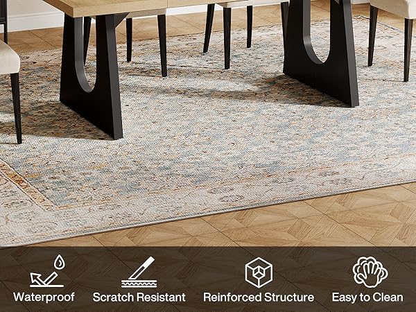 Wood Dining Table, 70" Rectangular Kitchen Table for 6-8 People