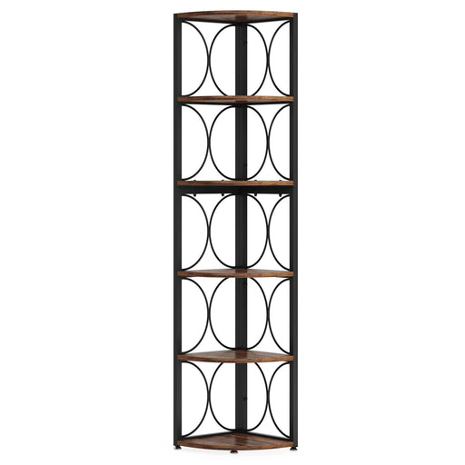 7-Tier Corner Bookshelf Corner Bookcase Storage Display Rack