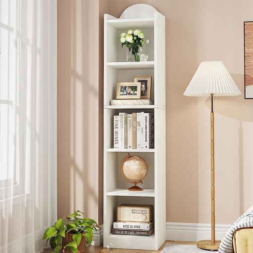 NEWSENDY 6-Tier Open Tall Skinny Bookshelf, Floor Standing Bookcase Storage  Shelves, Wooden Cube Storage Shelf for Home Office, Living Room, Bedroom,  Black - Yahoo Shopping