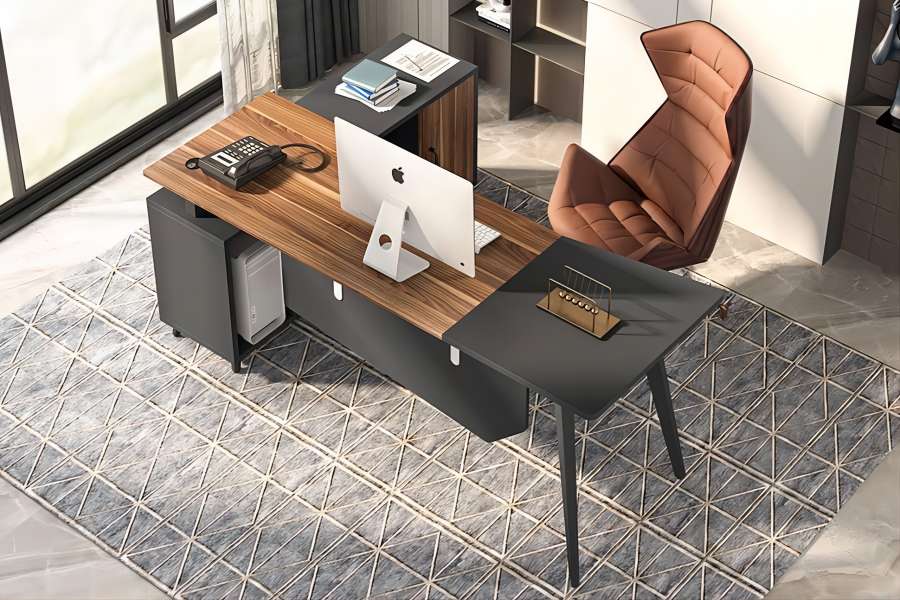 Buy Large L Shaped Contemporary Executive Office Desk Modern