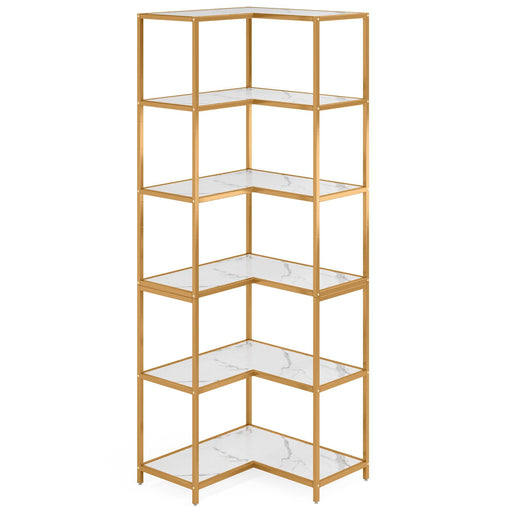 6-Tier Corner Shelf, Narrow Etagere Bookshelf Storage RackWhite / 1PC in  2023