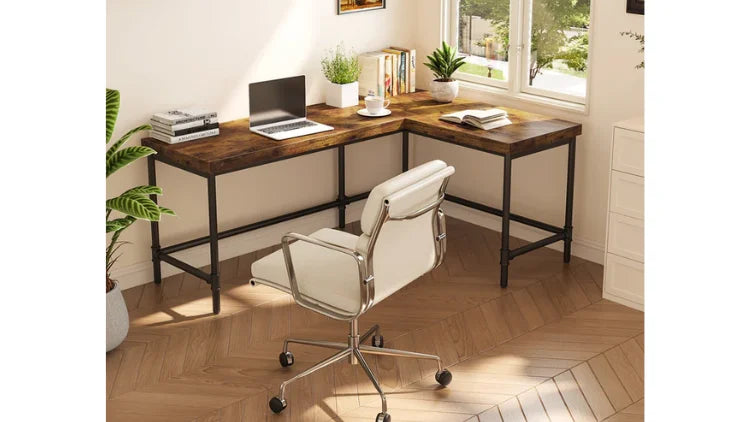 $199.99 Industrial L-Shaped Desk