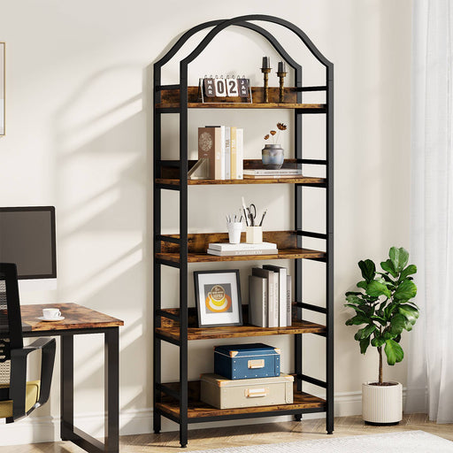 Tribesigns 8-Tier Bookshelf, 75-Inch Industrial Bookcase