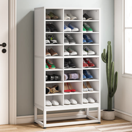 Home Basics SS34063 Shoe Cabinet, 6 Tier, Natural