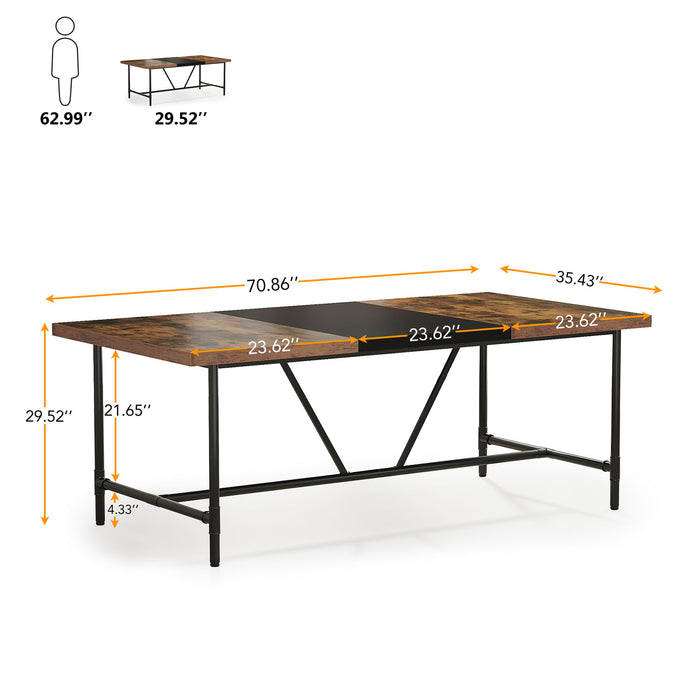 Tribesigns 6FT Conference Table, 70.8 x 35.4 inch Meeting Table Computer Desk