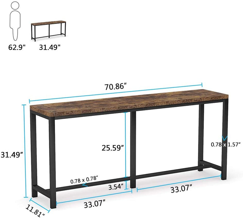 Tribesigns Console Narrow Hallway Table, 70.9 inch Sofa Table Tribesigns