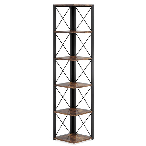 6-Tier Corner Shelf, Narrow Etagere Bookshelf Storage RackWhite / 1PC in  2023