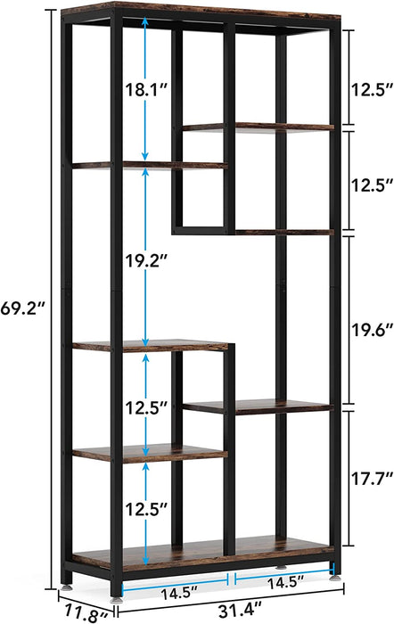 Tribesigns Bookshelf, 8-shelf Open Bookcase Storage Display Rack