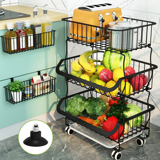 Multi-layer Small Cart Kitchen Movable Storage Rack Wholesale