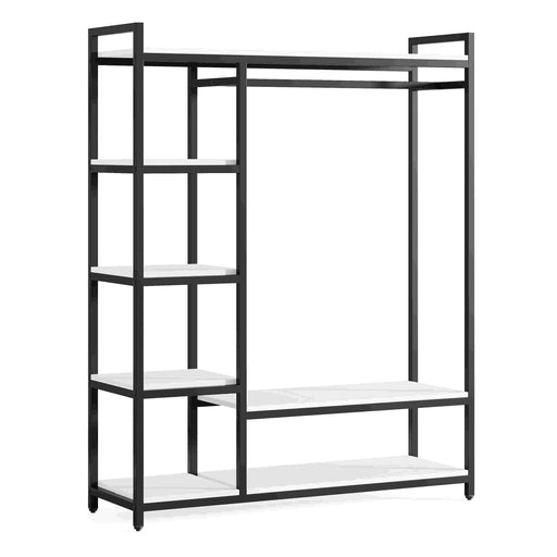 Tribesigns Freestanding Closet Organizer, Garment Rack with 6 Shelves