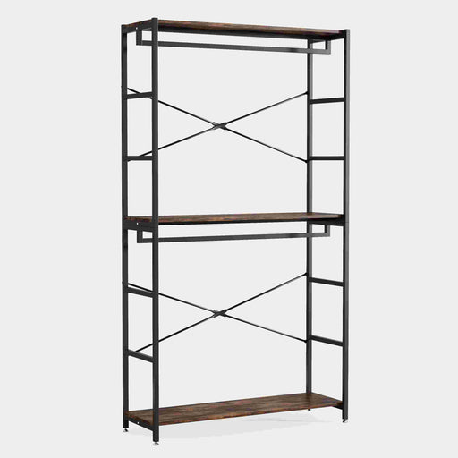 Tribesigns L Shape Clothes Rack, Corner Garment Rack with Shelves