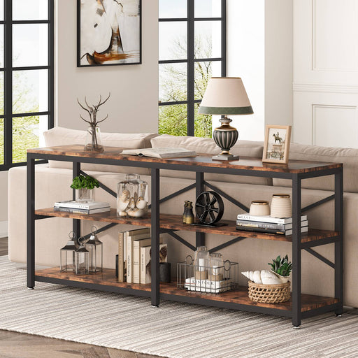 Tribesigns Console Table, 3-Tier Sofa Entryway Table with Open Shelves