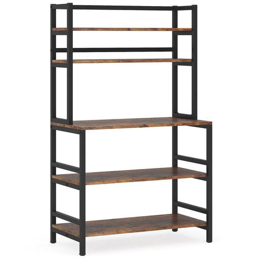 Tribesigns Wood Fruit Vegetable Storage Rack, 4-Tier Storage Organizer