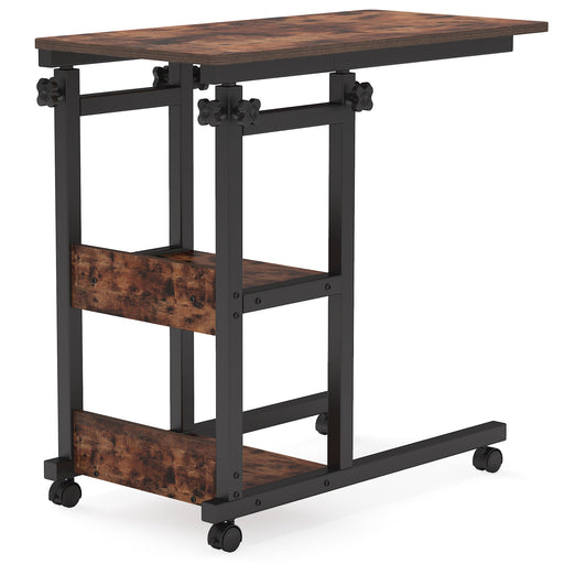 Height Adjustable C Table, Sofa Side Tables, Mobile End Table with Storage  Shelves - Bed Bath & Beyond - 32953476