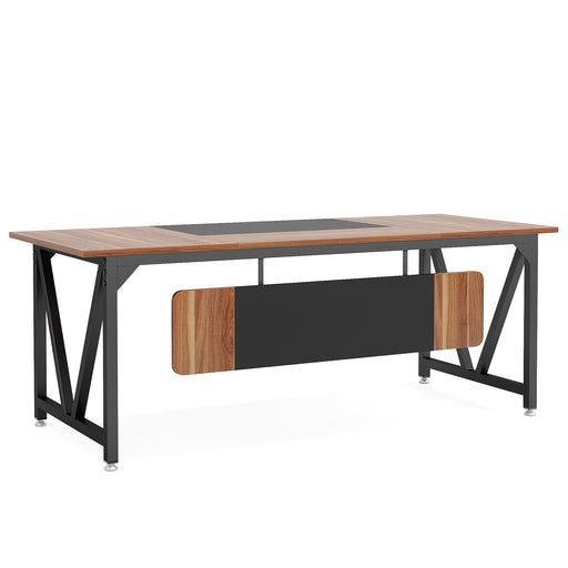 Brown Desk with Black Metal CO 242