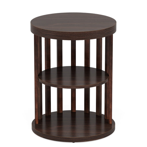 Tribesigns 3-Tier End Table, Wooden Side Table Small Bookcase