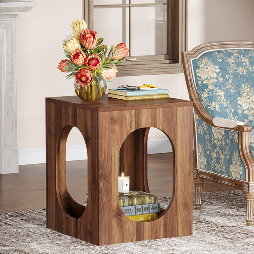 Tribesigns Solid Wood End Table Bedside Table with 3 Deep Drawers
