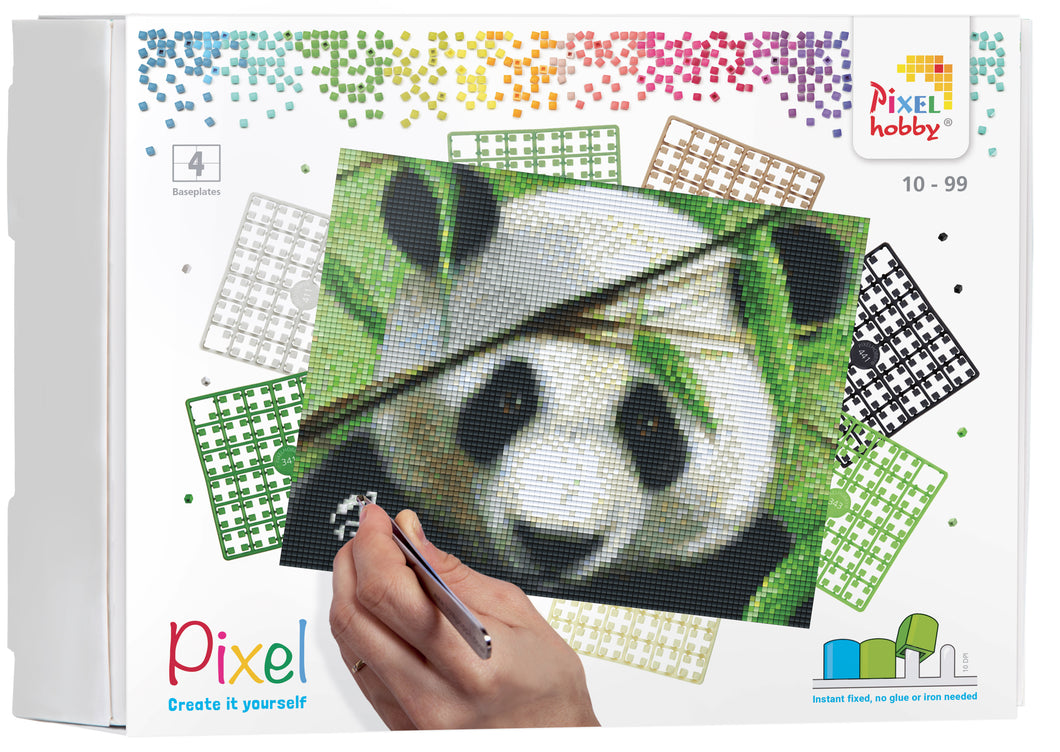 Pixel kit Panda | 4 basisplaten