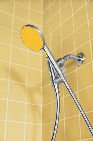 Yellow Water-Saving Shower Head