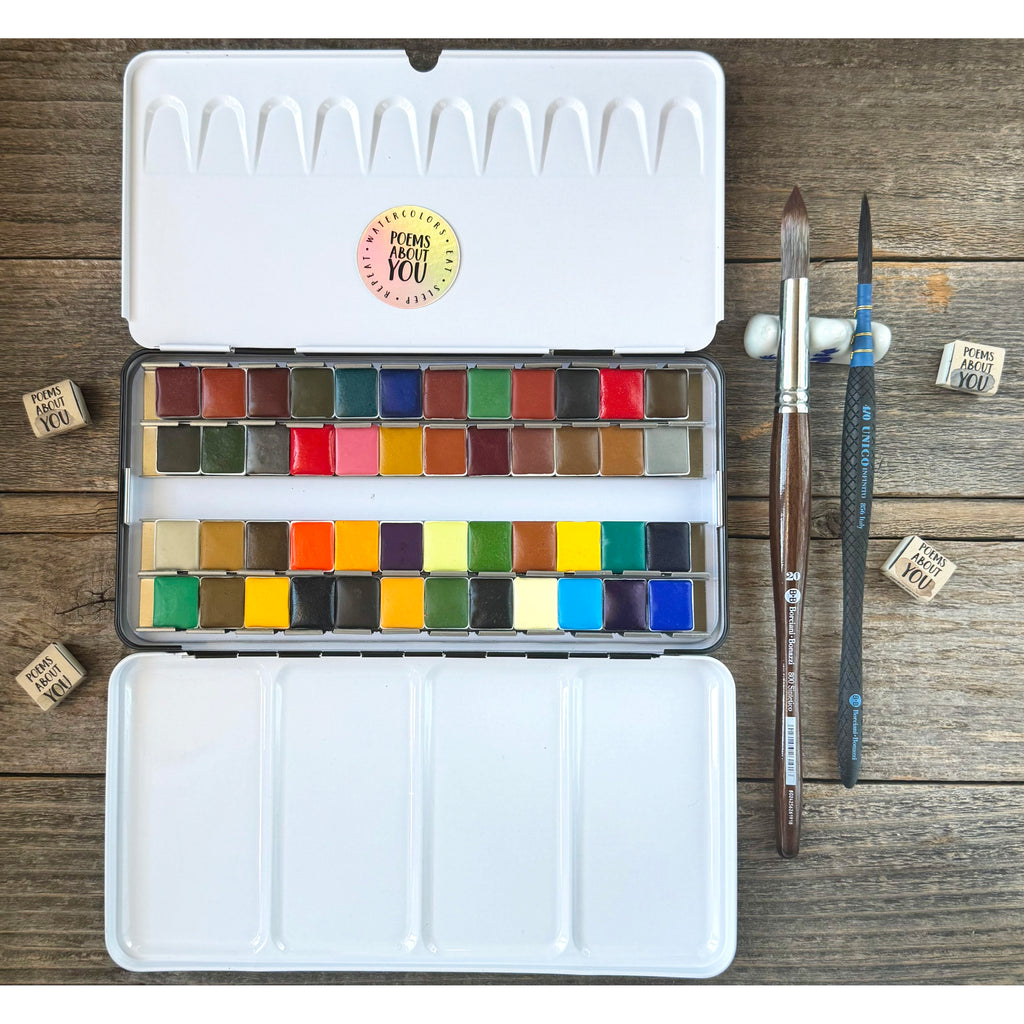 Grabie - Let your work shine with all the warmth of summer using this 100  Colors Solid Watercolor Paint Set.🌅 Whether you're a beginner or a  professional painter, you can create unique