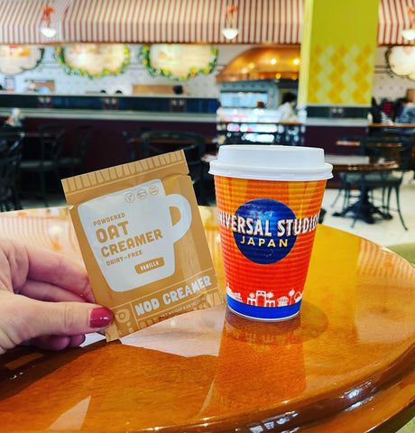 Nod creamer and cup of coffee from universal studios Japan