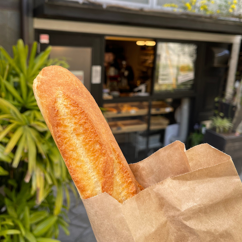 Gluten-free baguette loaf from Rice Hack bakery