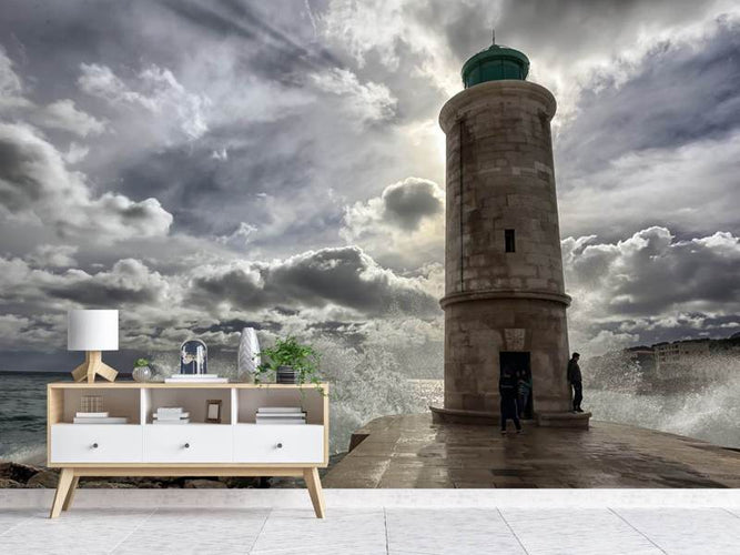 Verdraaiing commentaar gedragen Fotobehang Vuurtoren in Marseille – Tescabehang