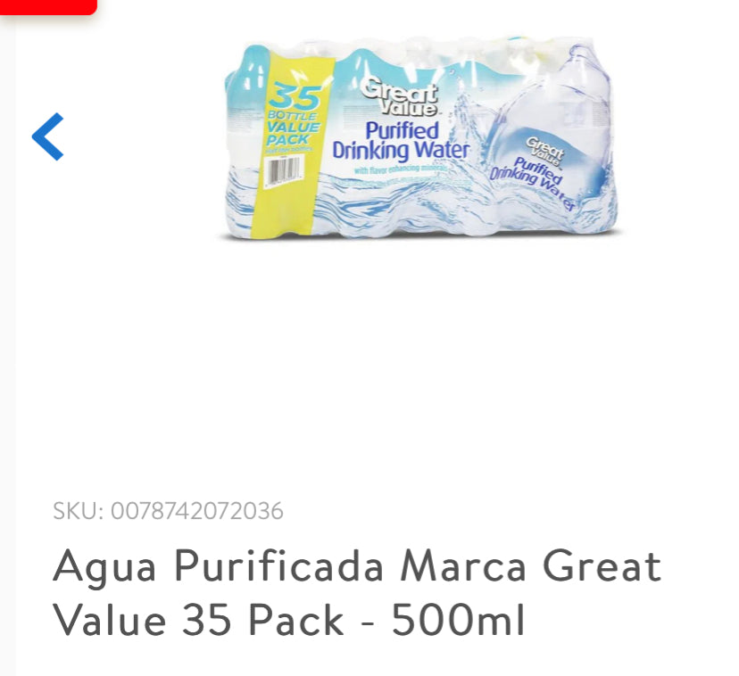 Paquete (35 unidades) agua purificada bote 500ML – Mi Patria