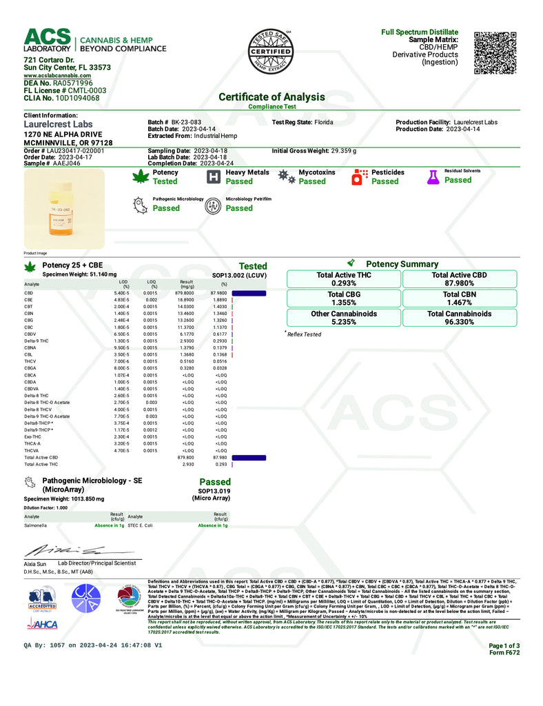 COA page 1 of 3