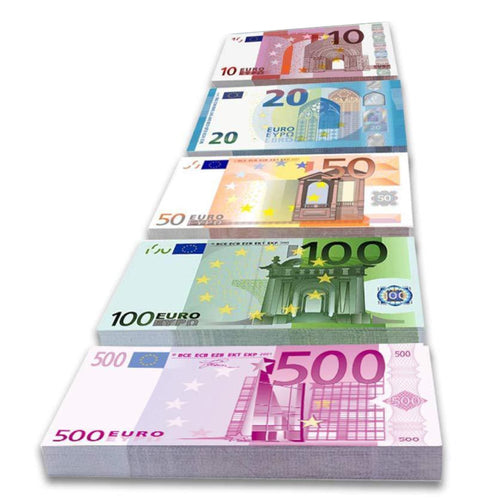 EIGHT4TWO® 100 x 20 € Argent Jouet - Billets de 20 Euros Faux à 125 %