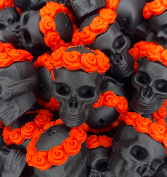 Pirate Focal Silicone Bead, Halloween Silicone Bead, Skull Shape Silicone  Bead