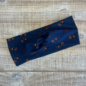 Tiny Fall Flowers Headwrap - A Blonde and a Bobbin