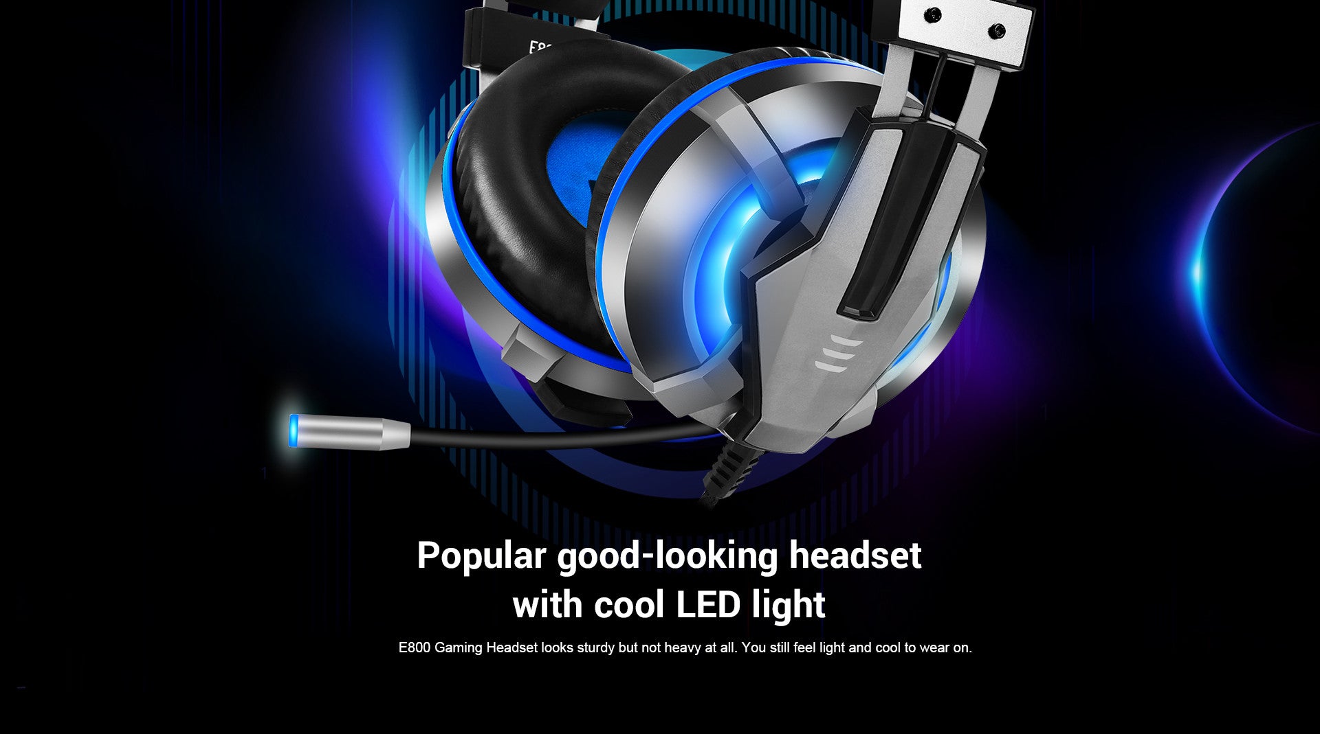 EKSA E800 Gaming Headset with LED light