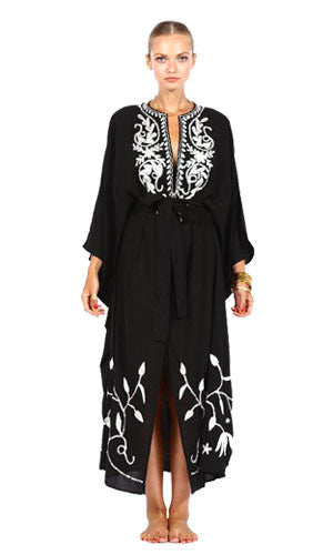 belted kaftan dress