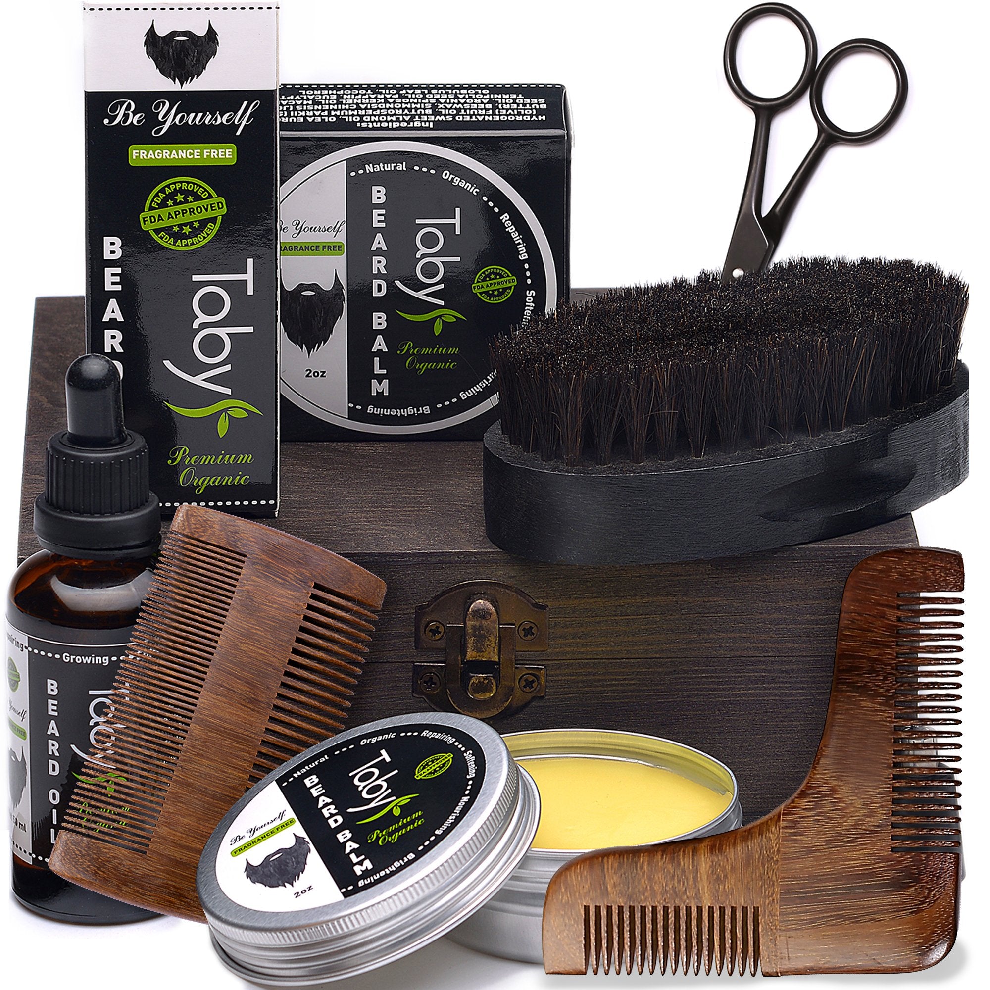 beard grooming & trimming kit for men care beard brush