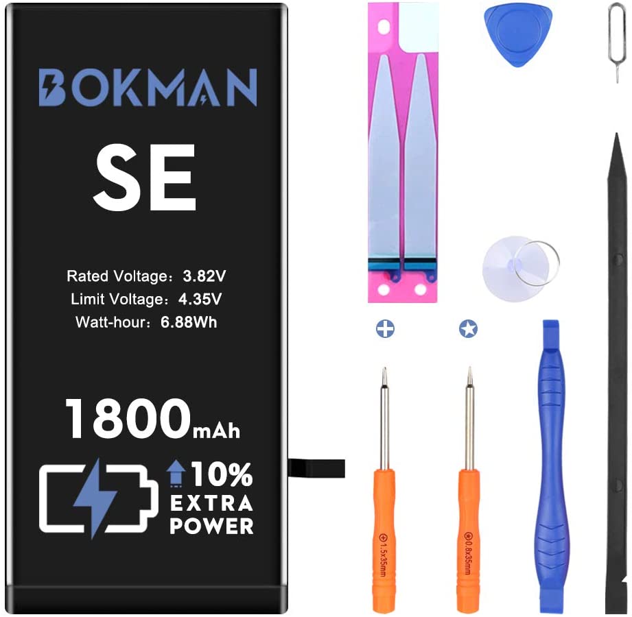 Bokman Battery Replacement Kit For Iphone Se 3 v 1800mah High Capaci