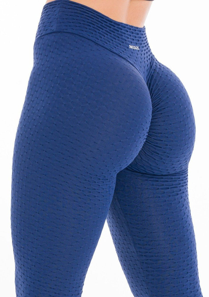 RBX womens S navy blue nylon blend stretch leggings athletic a3