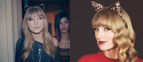 taylor swift avec oreilles de chats