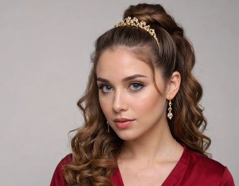 Demi-chignon-cheveux-bouclés
