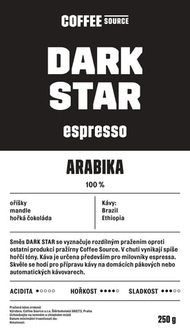 Coffee Source - etikety - Dark Star