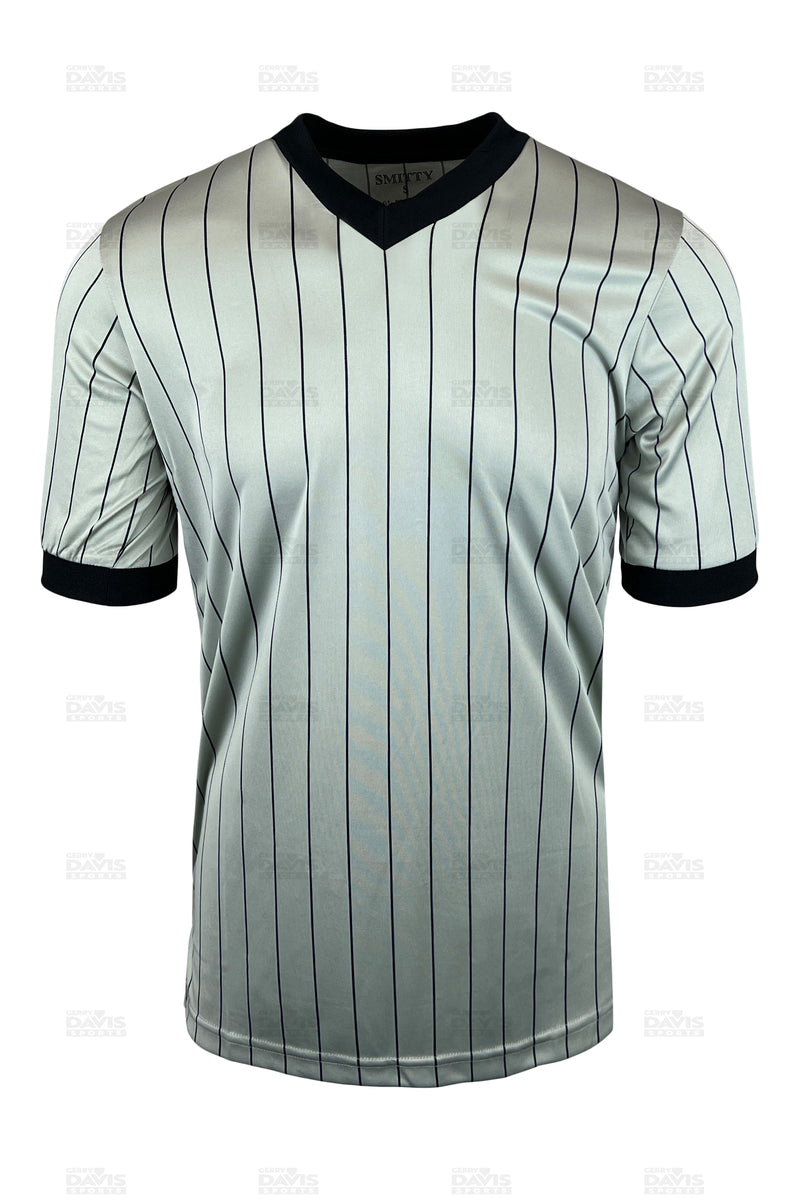 Smitty Elite Interlock Gray Pinstripe Referee Shirt | Gerry Davis Sports