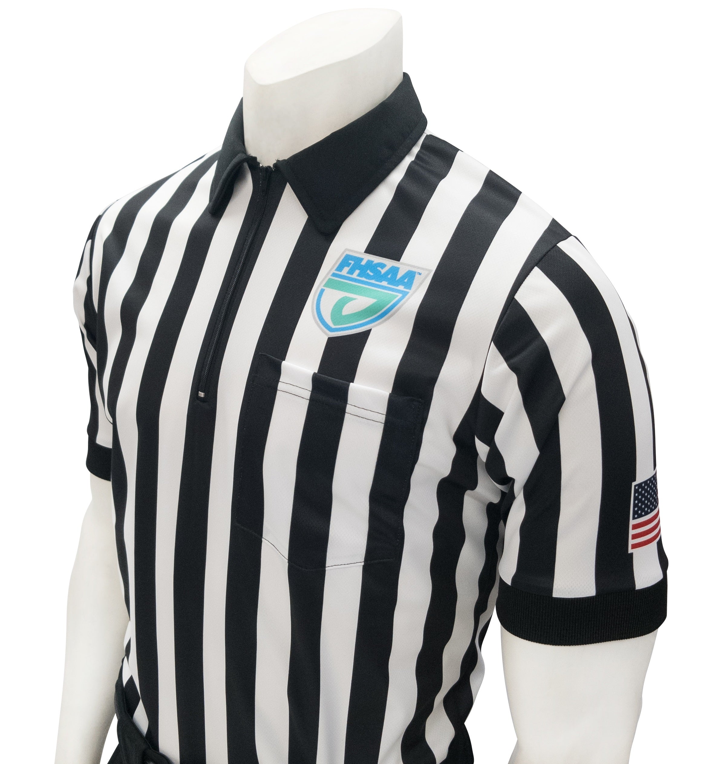 FHSAA 1 quot Stripe Football Lacrosse Referee Shirt Gerry Davis Sports